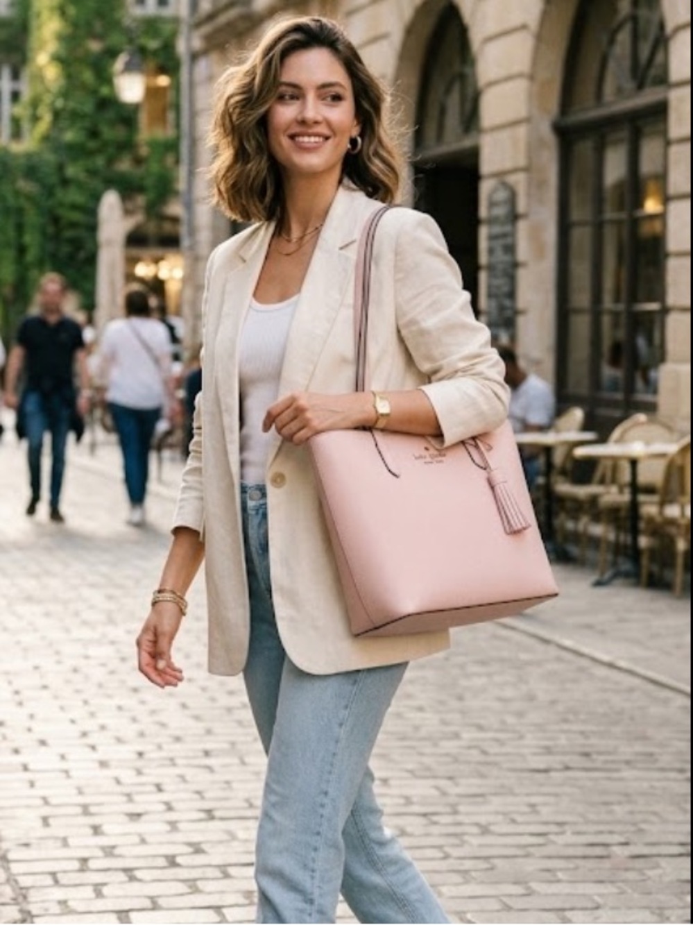 NWOT Kate Spade Mulberry Street Vivian Small Leather Tote w/ Tassel – Blush